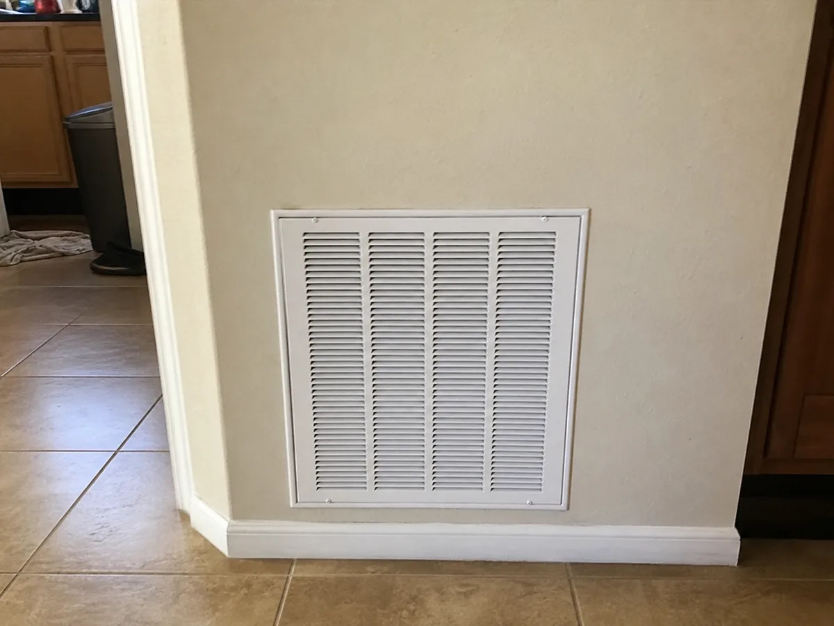 Freshly cleaned vent back in place — completed job in Los Gatos, CA